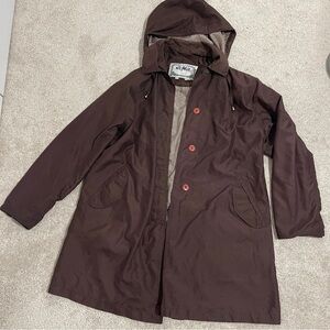 VINTAGE CHOCOLATE BROWN RAIN COAT 🤎🍫💫